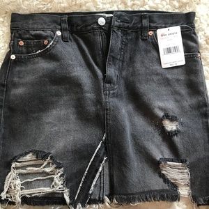 NEW W/TAG Free People Distressed Jean Skirt